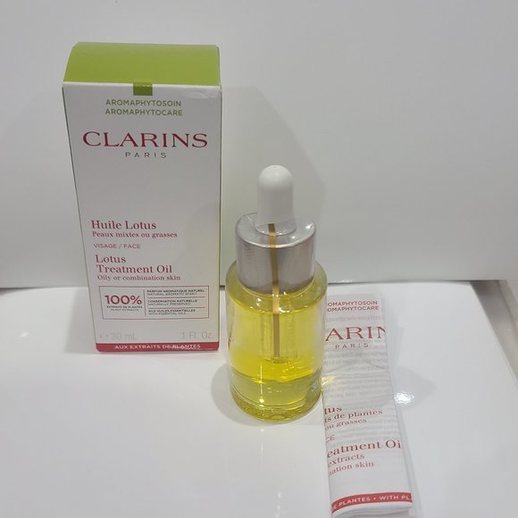 NIB ✅ SEALED CLARINS Lotus Treatment Oil 30mL / 1 oz ⭐ SEALED IN BOX - Picture 2 of 11